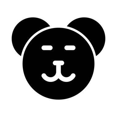 Kişisel ve ticari kullanım için Teddy Bear Vektör Kabartma Simgesi