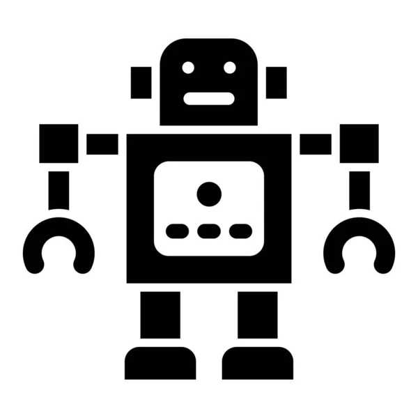 Παιχνίδι Ρομπότ Διάνυσμα Glyph Εικονίδιο Για Προσωπική Και Εμπορική Χρήση — Διανυσματικό Αρχείο