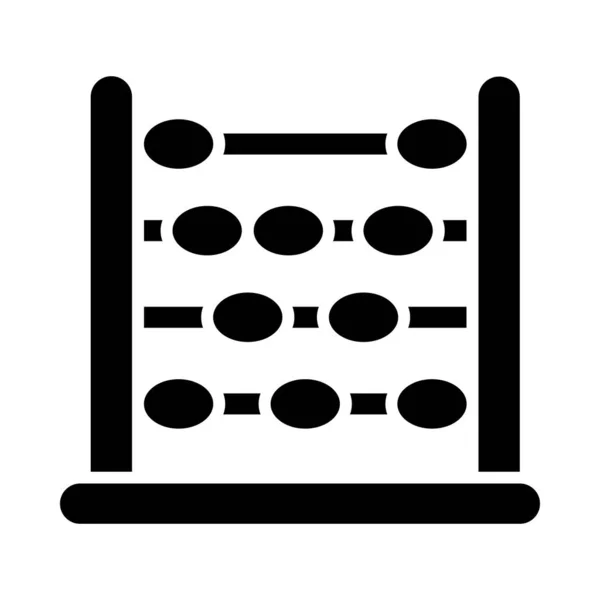 Abacus Vector Glyph Ikona Użytku Osobistego Komercyjnego — Wektor stockowy