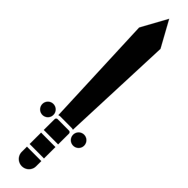 Speelgoedzwaard Vectorglyph Icoon Voor Persoonlijk Commercieel Gebruik — Stockvector