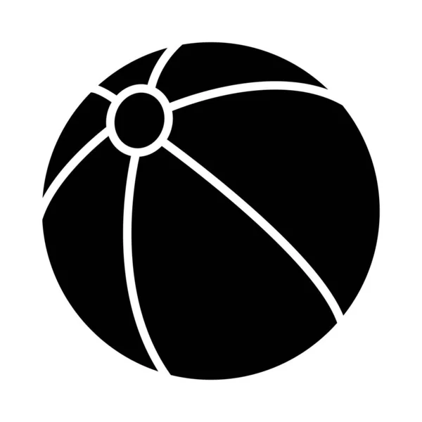 Beach Ball Vector Glyph Icon Für Den Persönlichen Und Kommerziellen — Stockvektor