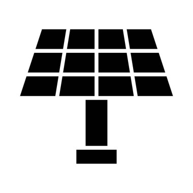 Kişisel ve ticari kullanım için Güneş Paneli Vektör Kabartma Simgesi