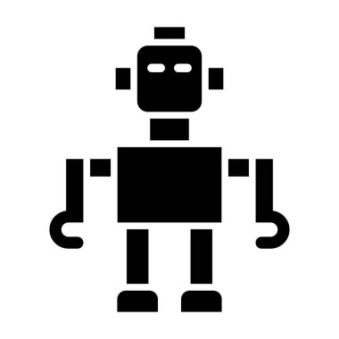Kişisel ve Ticari Kullanım İçin Robot Vektör Kabartma Simgesi
