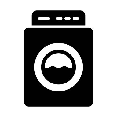 Kişisel ve ticari kullanım için Çamaşır Makinesi Vektörü Kabartma Simgesi