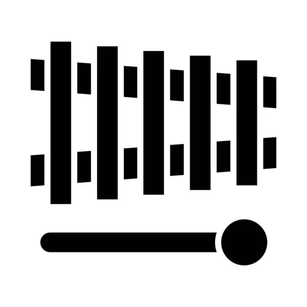 Xylophone Vector Glyph Icon Personal Commercial Use — Stock Vector