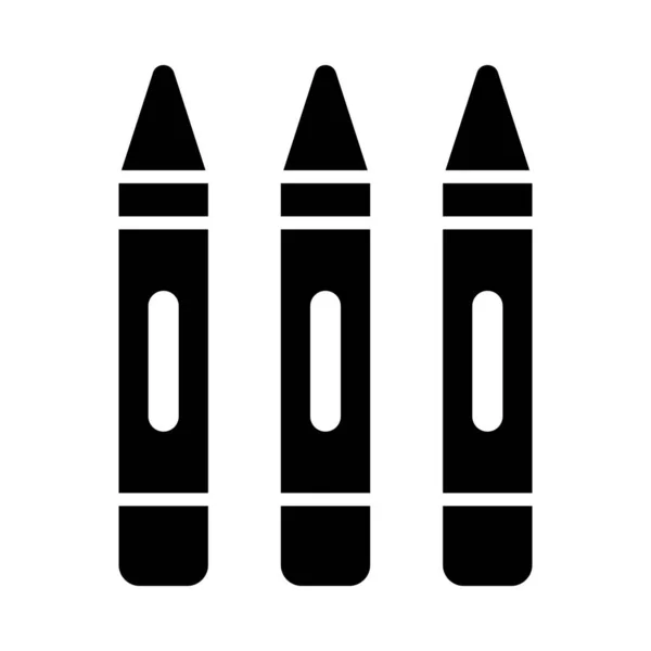 Buntstifte Vector Glyph Icon Für Den Persönlichen Und Kommerziellen Gebrauch — Stockvektor