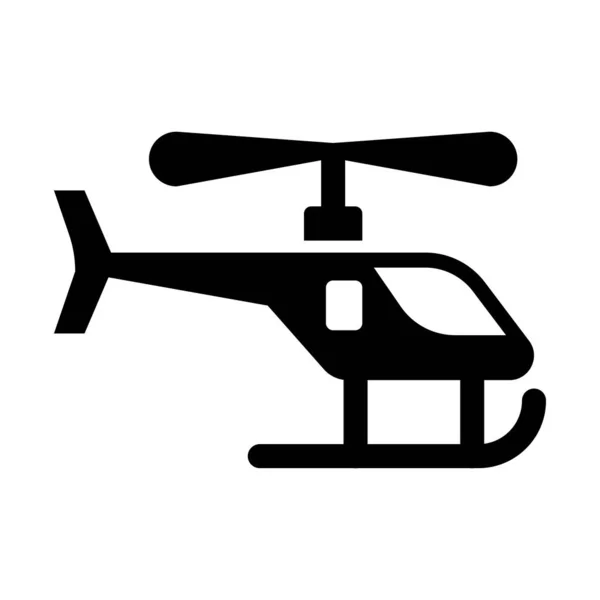 Speelgoedhelikopter Vector Glyph Icon Voor Persoonlijk Commercieel Gebruik — Stockvector