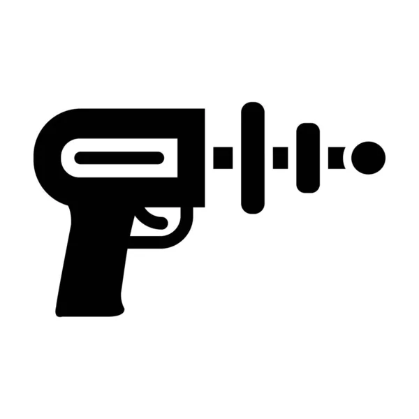 Space Gun Vector Glyph Icon Für Den Persönlichen Und Kommerziellen — Stockvektor