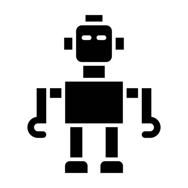 Ícone Glifo Vetor Robô Para Uso Pessoal Comercial — Vetor de Stock