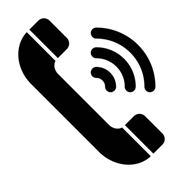 Telefoon Vector Glyph Icoon Voor Persoonlijk Commercieel Gebruik — Stockvector