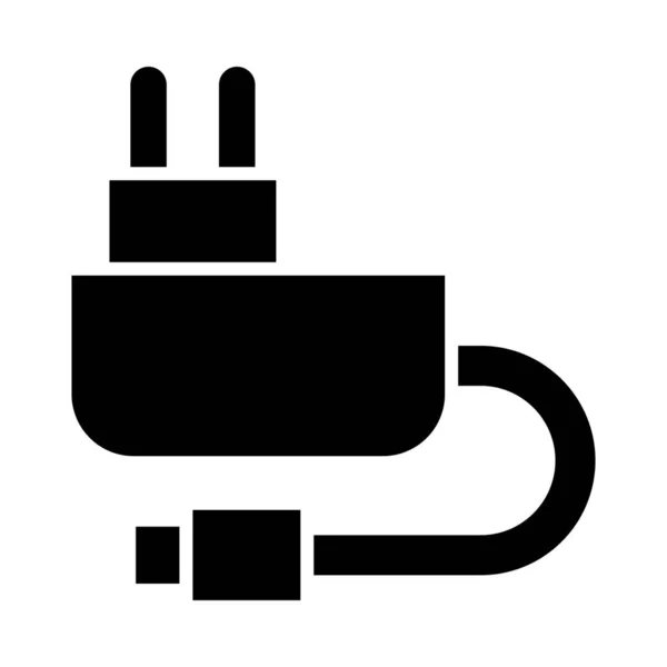 個人用および商業用の充電器ベクトルグリフアイコン — ストックベクタ