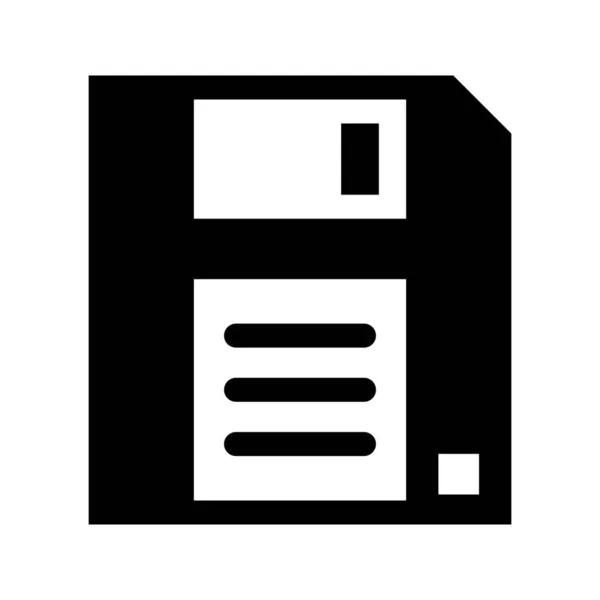 Floppy Disk Vector Glyph Icon Für Den Persönlichen Und Kommerziellen — Stockvektor