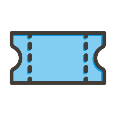 Futbol Bilet Çizgisi Kişisel ve Ticari Kullanım İçin Renkler Dolduruldu