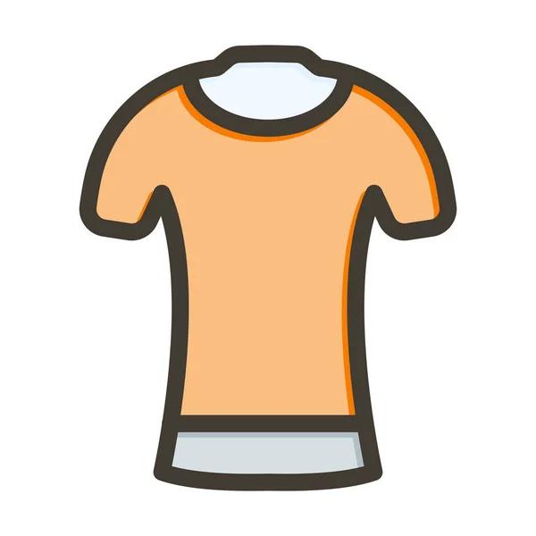 Fotbal Jersey Tlusté Čáry Plněné Barvy Pro Osobní Komerční Použití — Stockový vektor