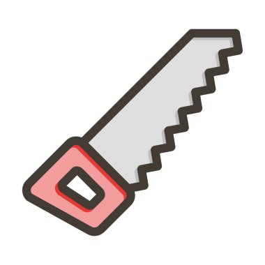 El Testere Kalın Çizgisi Kişisel ve Ticari Kullanım İçin Renklerle Dolu