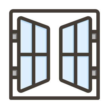 Pencere Kalın Çizgisi Kişisel ve Ticari Kullanım İçin Renklerle Dolu