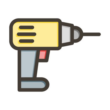 Matkap Kalın Çizgisi Kişisel ve Ticari Kullanım İçin Renklerle Dolu