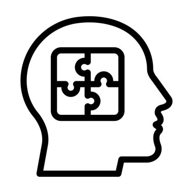 Kişisel ve Ticari Kullanım İçin Otizm Vektörü Kalın Çizgi Simgesi