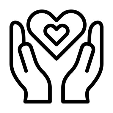 Kişisel ve ticari kullanım için Empati Vektörü Kalın Çizgi Simgesi