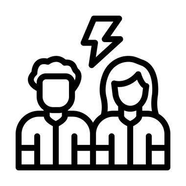 Kişisel ve Ticari Kullanım için Çakışan Vektör Kalın Çizgi Simgesi