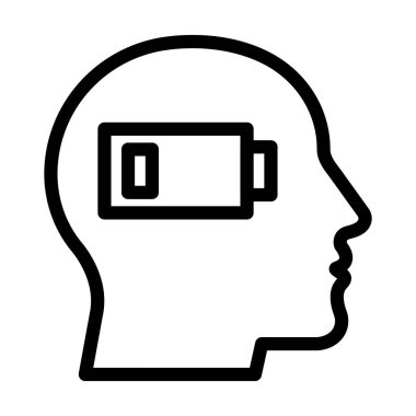 Kişisel ve Ticari Kullanım İçin Yorgun Vektör Kalın Çizgi Simgesi