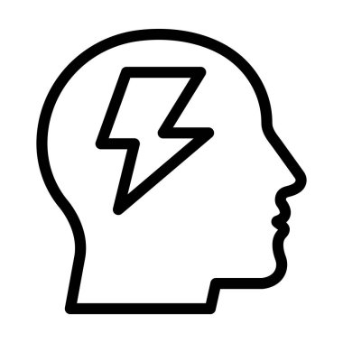 Kişisel ve ticari kullanım için Anksiyete Vektörü Kalın Çizgi Simgesi