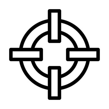 Kişisel ve ticari kullanım için Hedef Vektör Kalın Çizgi Simgesi