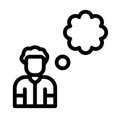 Kişisel ve Ticari Kullanım için Hayal Gücü Vektörü Kalın Çizgi Simgesi