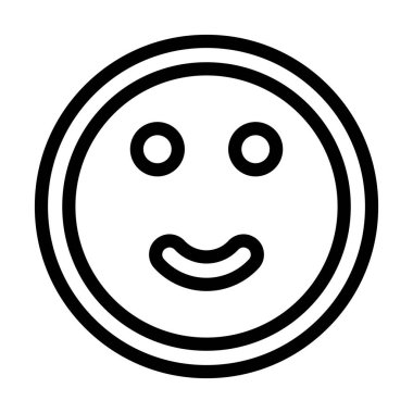 Kişisel ve ticari kullanım için Mutlu Vektör Kalın Çizgi Simgesi