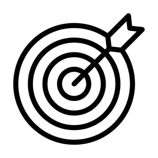 Goal Vector Thick Line Icon Für Den Persönlichen Und Kommerziellen — Stockvektor