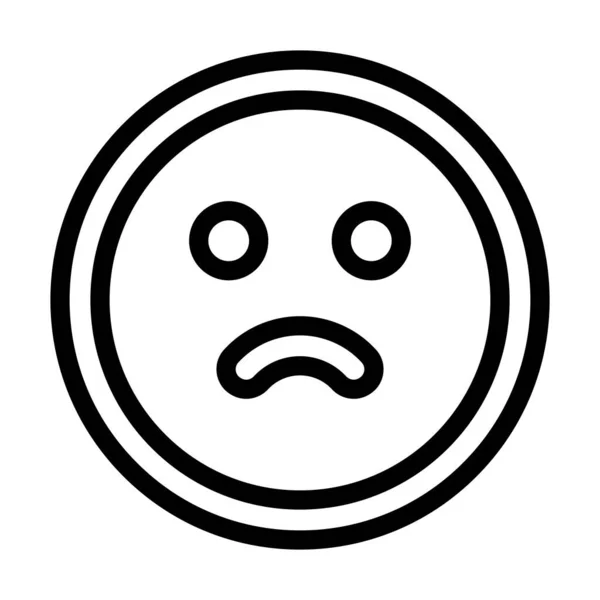 Depression Vector Thick Line Icon Für Den Persönlichen Und Kommerziellen — Stockvektor