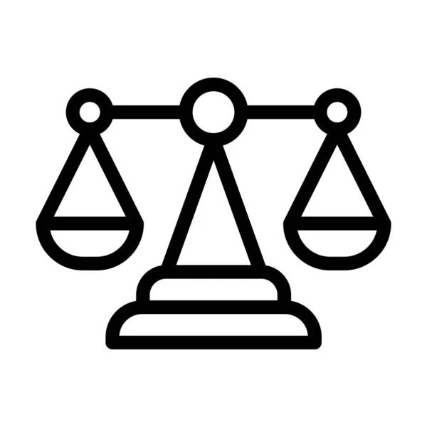 Law Vector Thick Line Icon Für Den Persönlichen Und Kommerziellen — Stockvektor