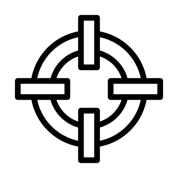 Ikona Wektora Celu Gruba Linia Użytku Osobistego Komercyjnego — Wektor stockowy