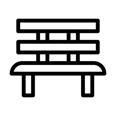 Kişisel ve ticari kullanım için Bench Vektör Kalın Çizgi Simgesi