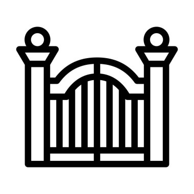 Kişisel ve ticari kullanım için Geçit Vektörü Kalın Çizgi Simgesi