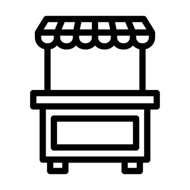 Kişisel ve ticari kullanım için Booth Vector Kalın Çizgi Simgesi