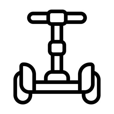 Segway Vektör Kalın Çizgi Kişisel ve Ticari Kullanım Simgesi