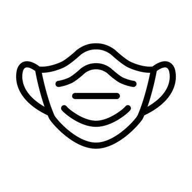 Yüz maskesi Vektörü Kalın Çizgi Simgesi Kişisel ve Ticari Kullanım