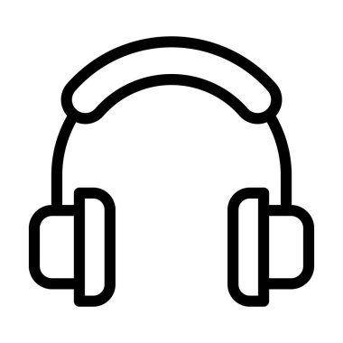 Kulaklıklar Kişisel ve Ticari Kullanım İçin Kalın Çizgi Simgesi