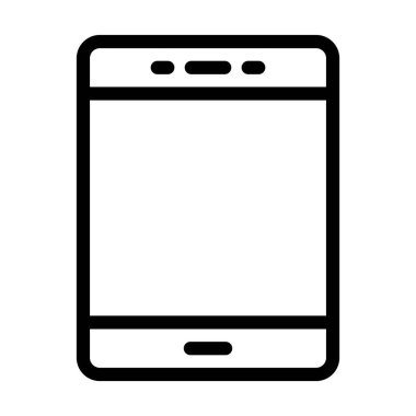 Kişisel ve ticari kullanım için Tablet Vektör Kalın Çizgi Simgesi
