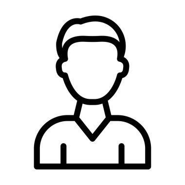 Kişisel ve ticari kullanım için Erkek Vektör Kalın Çizgi Simgesi