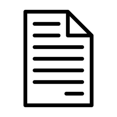 Kişisel ve ticari kullanım için Not Vektörü Kalın Çizgi Simgesi