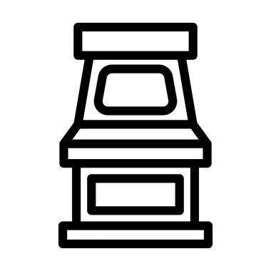 Kişisel ve ticari kullanım için Arcade Machine Vector Kalın Hat Simgesi