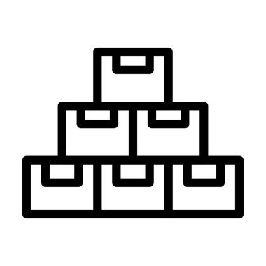 Kişisel ve ticari kullanım için Hisse Vektörü Kalın Çizgi Simgesi