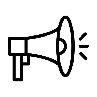 Kişisel ve Ticari Kullanım İçin Megafon Vektör Kalın Çizgi Simgesi