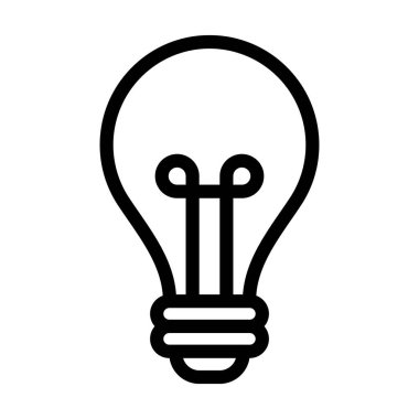 Kişisel ve ticari kullanım için Ampul Vektörü Kalın Çizgi Simgesi