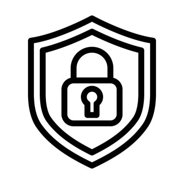 Kişisel ve ticari kullanım için Güvenlik Vektörü Kalın Çizgi Simgesi