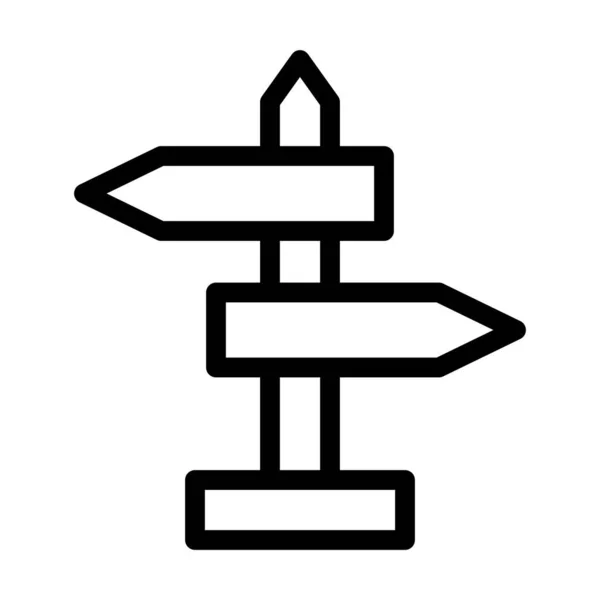個人的および商業的使用のための道路標識ベクトル太い線アイコン — ストックベクタ