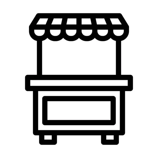 Kişisel ve ticari kullanım için Booth Vector Kalın Çizgi Simgesi