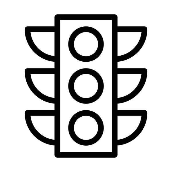 Traffic Light Vector Gruba Ikona Linii Użytku Osobistego Komercyjnego — Wektor stockowy